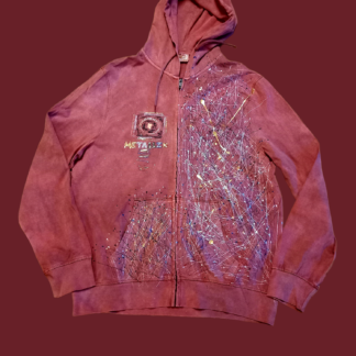 Jacket Hoodie metallic painting