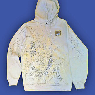 Hoodie beige peinture métallique