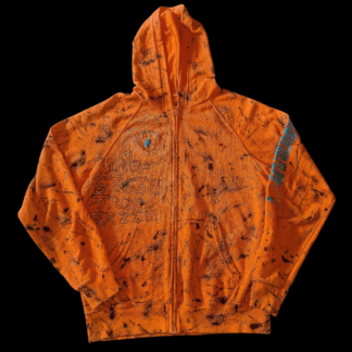 ORANGE GREEN SPRAY-PAINT HOODIE